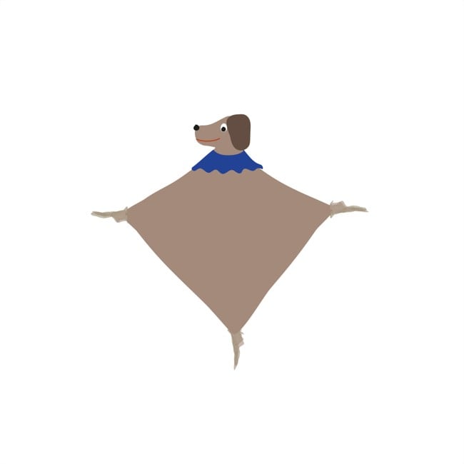 OYOY Mini - Hunsi Dog Cuddle Cloth - Light brown (M107522)