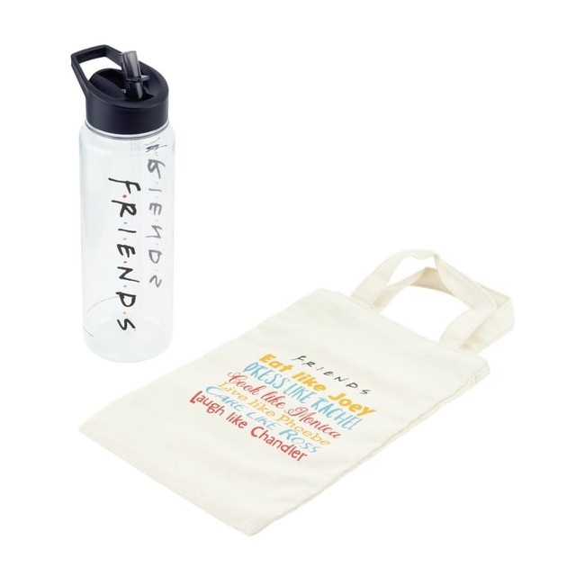 Friends Water Bottle And Tote Gift Set