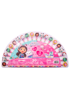 Kids Licensing - Gabby's Dollhouse - 20 Pencil/Colour Pencil Set  (033707053)