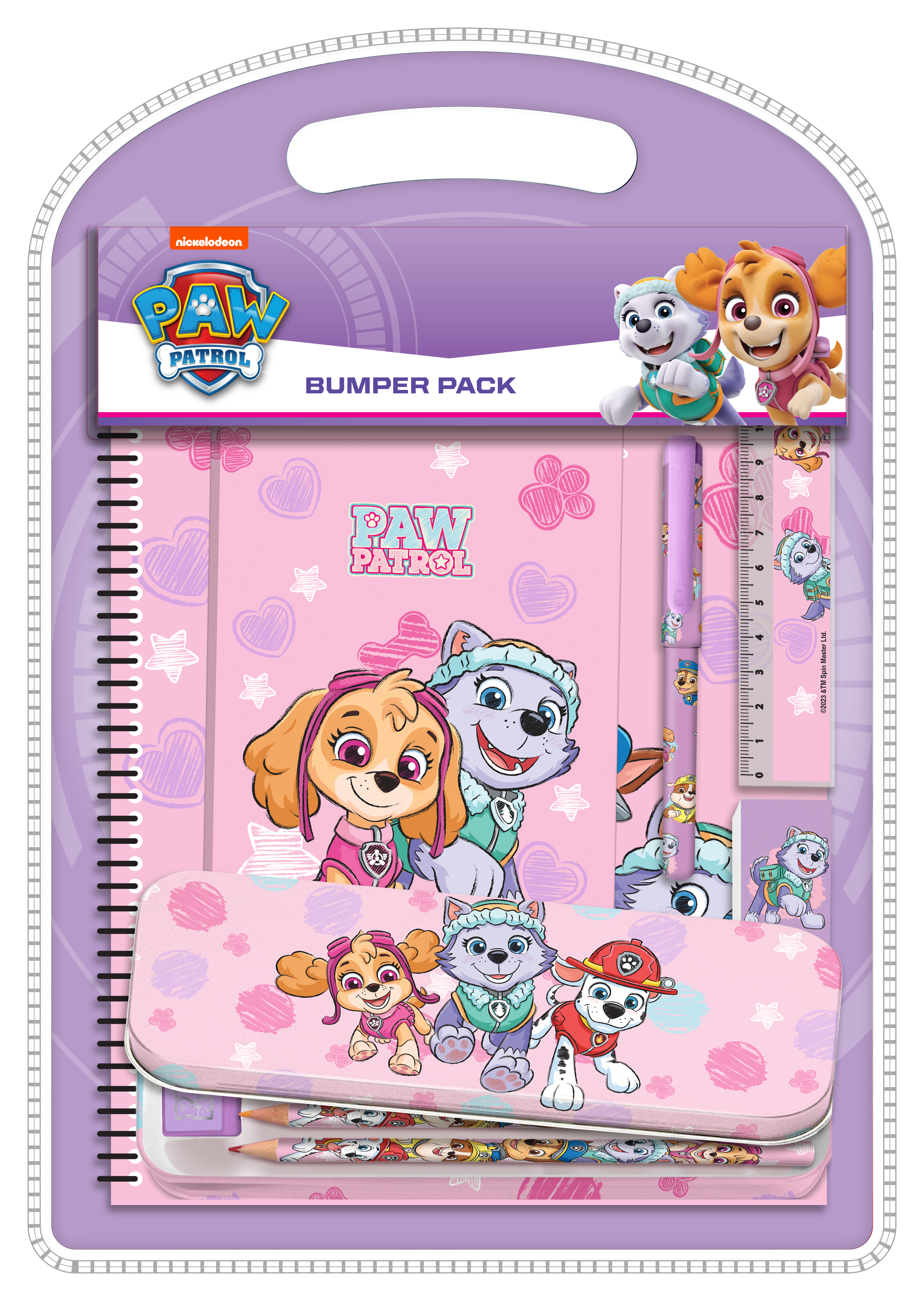 Kids Licensing - Pink writing set with metal box - Paw Patrol (045606884) - Leker