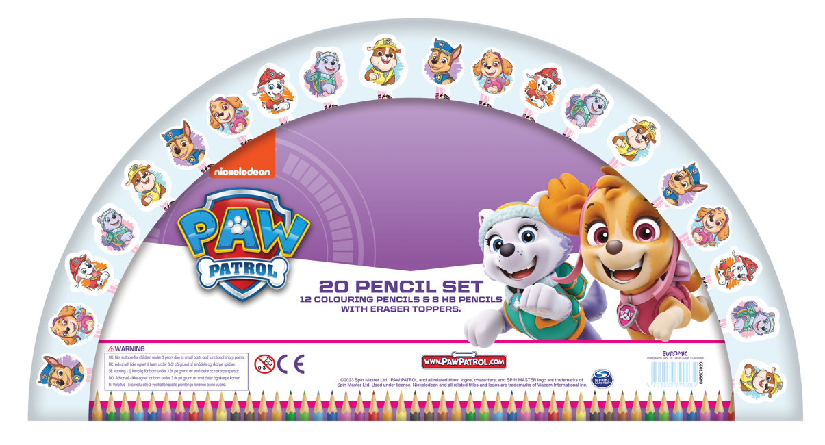 Kids Licensing - Pink 20 pencil set - Paw Patrol (045607053)
