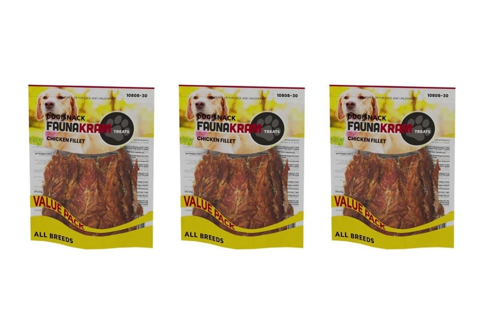 Faunakram - 3 x Dog Snack - Chicken breast filet 300 g.