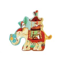 Scratch - Puzzle 37pcs: Contour Puzzle/elephant ( 466181129 )