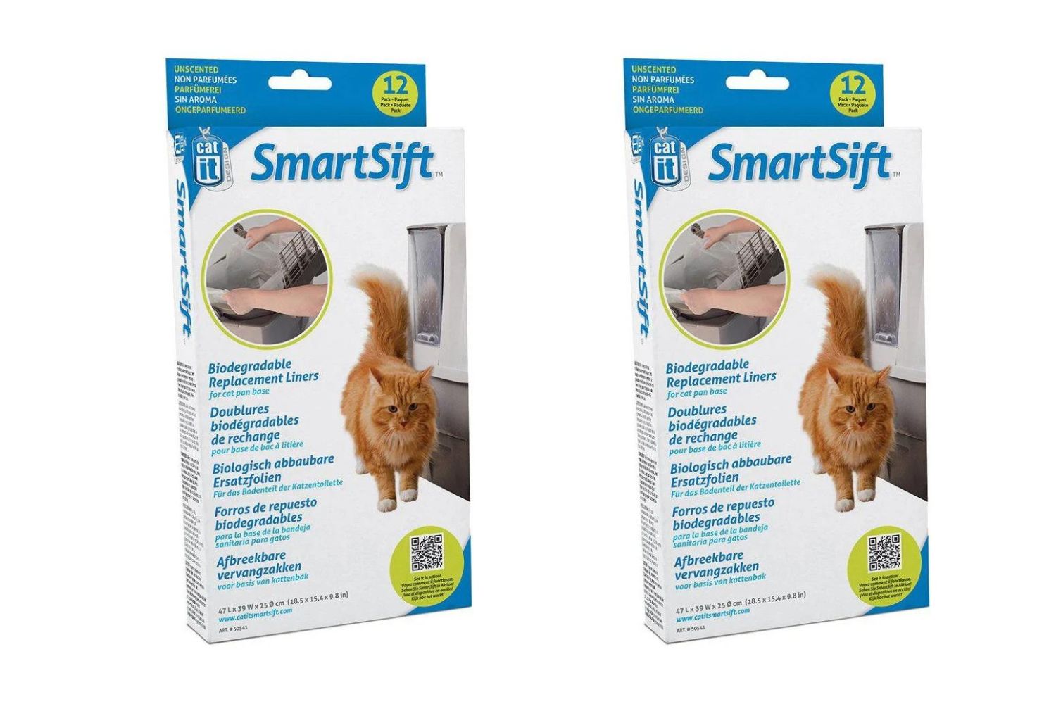 CATIT - 2 x Biodegradable Replacement Liners (Top) Smart Sift 12St