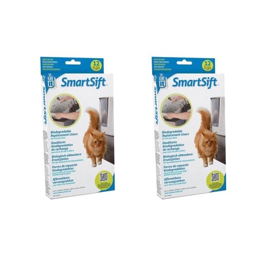 Catit - 2 x Biodegradable Replacement Liners (Top) Smart Sift 12St