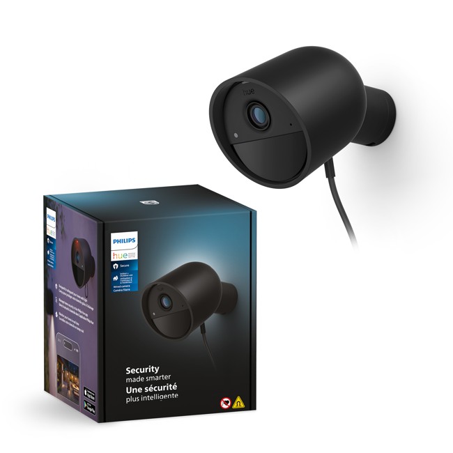 Philips Hue - Secure Cam Wired - EU 1-Pack, Svart - Smart Övervakningskamera