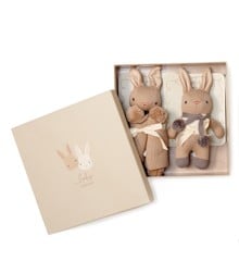 ThreadBear - Gift Box Set - Taupe Bunny - Comforter and Rattle  - (TB4081)