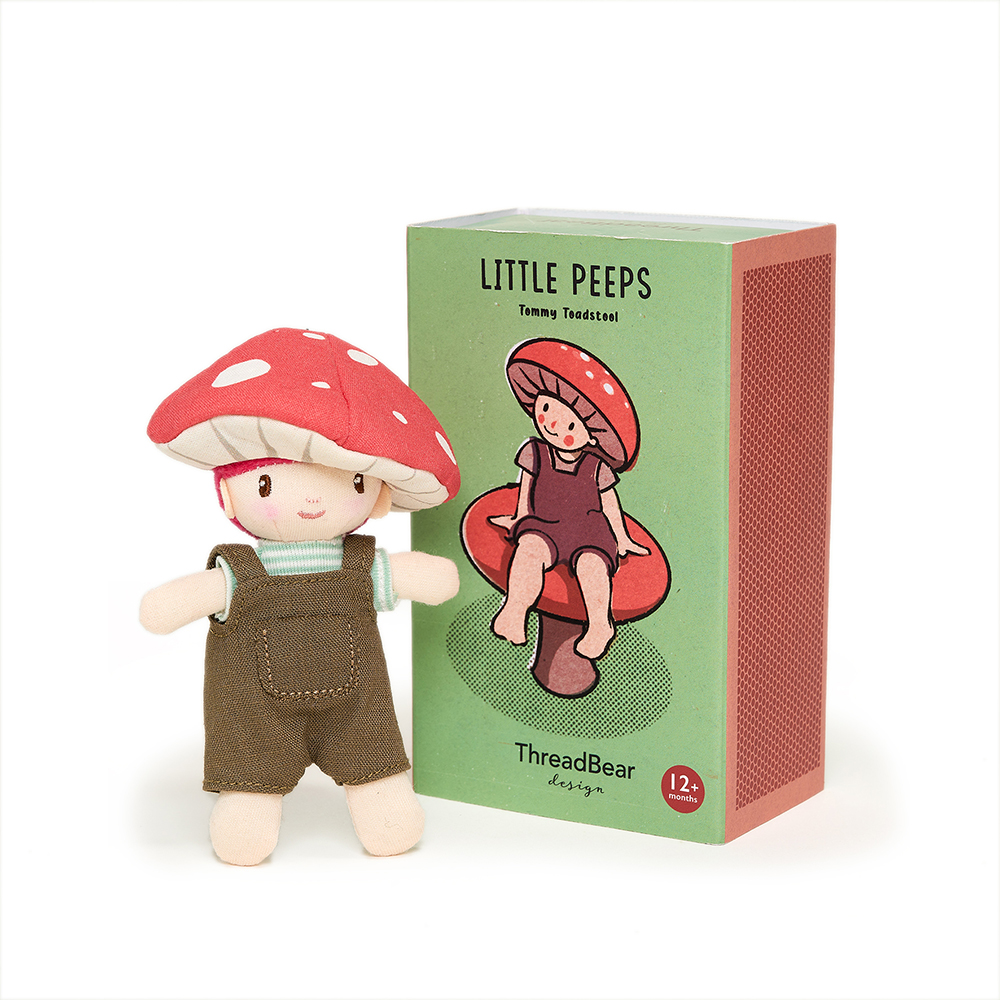 ThreadBear - Little Peeps - Tommy Toadstool Doll 13,5 cm - (TB4106) - Leker