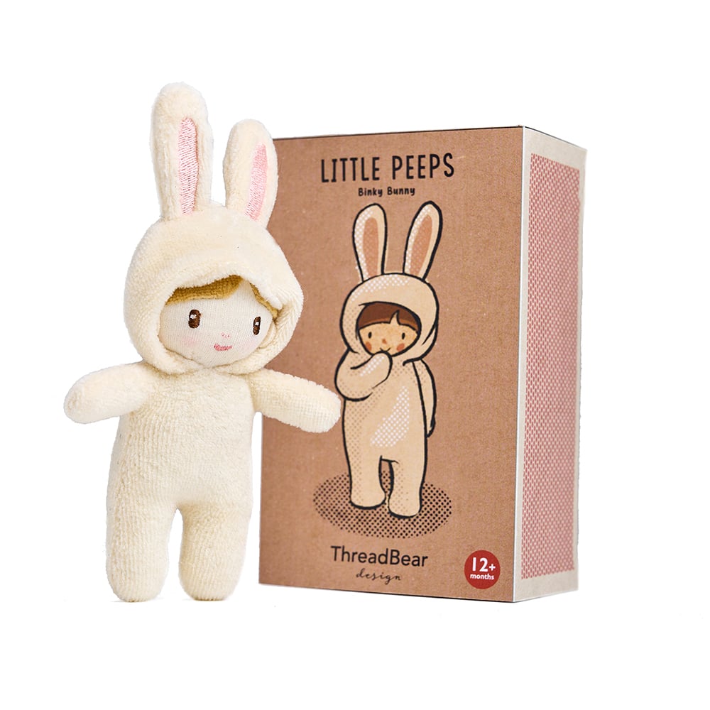 ThreadBear - Little Peeps - Binky Bunny Doll 13,5 cm - (TB4111) - Leker