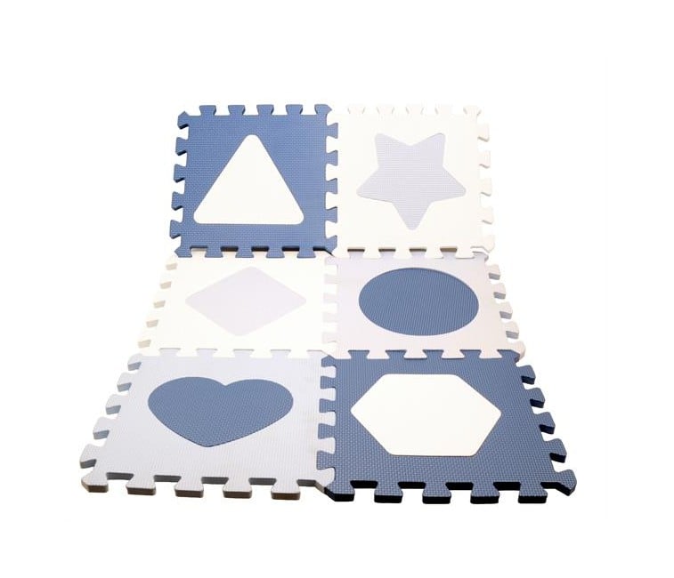 Magni - Floor puzzle in foam w. shapes - Blue ( 2513 )