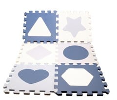 Magni - Floor puzzle in foam w. shapes - Blue ( 2513 )