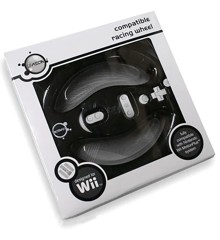 GameOn Nintendo Wii MotionPlus Fully Compatible Racing Wheel - Black