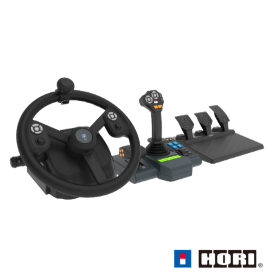 HORI - Farming Control System for PC (Windows 11/10) for Farming Simulator with Full-Size Steering Wheel, Control Panel&Pedals - Videospill og konsoller