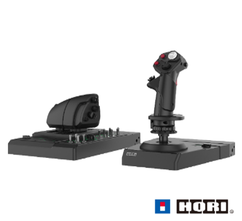 HORI - HORI HOTAS Flight Control System & Mount for PC (Windows 11/10) High-End Flight Stick & Throttle for PC Flight Sims