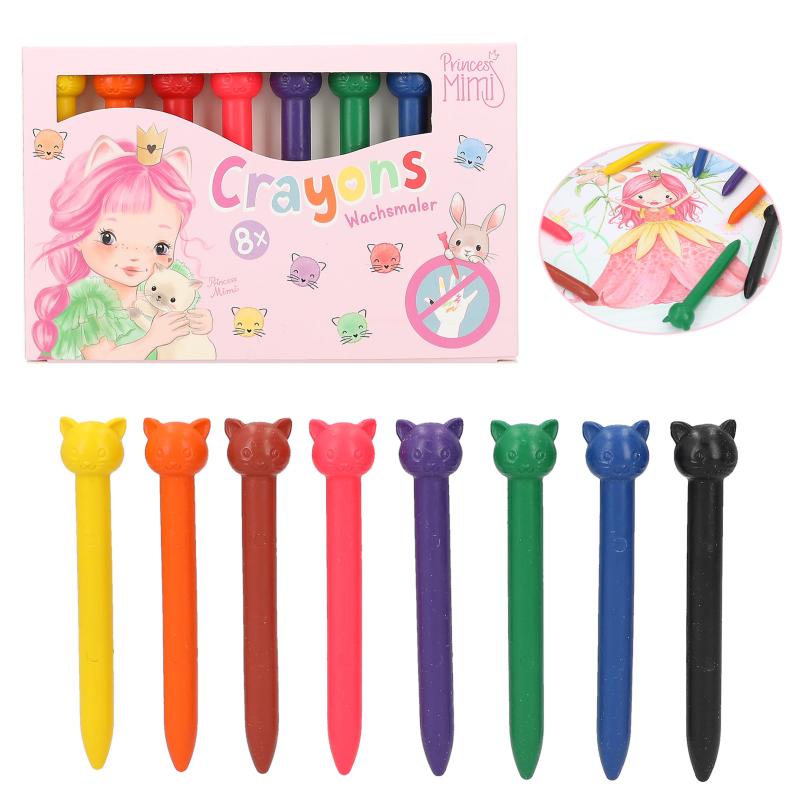 Princess Mimi - Crayons With Cat-Topper ( 0412274 ) - Leker