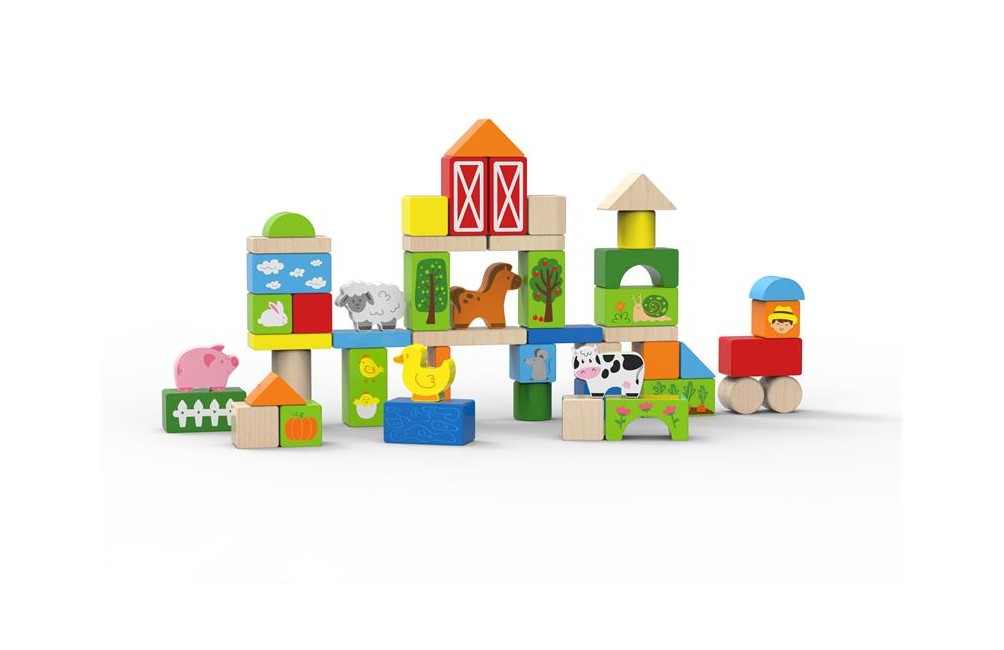 Magni - Building bricks in sorter box - Animal farm ( 3907 )
