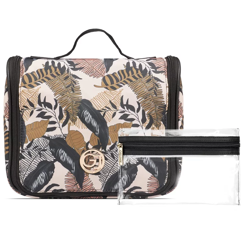 Gillian Jones - Organizer Cosmetic bag w. hangup function Leaf Print