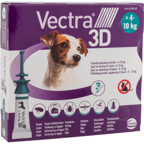 Vectra 3D - Spot-on-Solution (dogs) 4-10 kg 3pk - (478093)