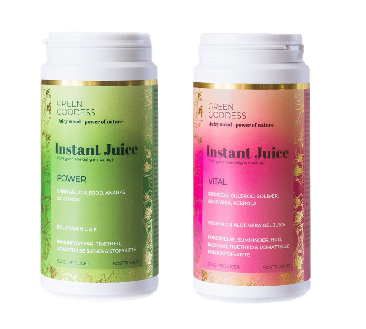 Green Goddess - Vital Instant Juice 210 g + Green Goddess - Power Instant Juice 150 g - Helse og personlig pleie