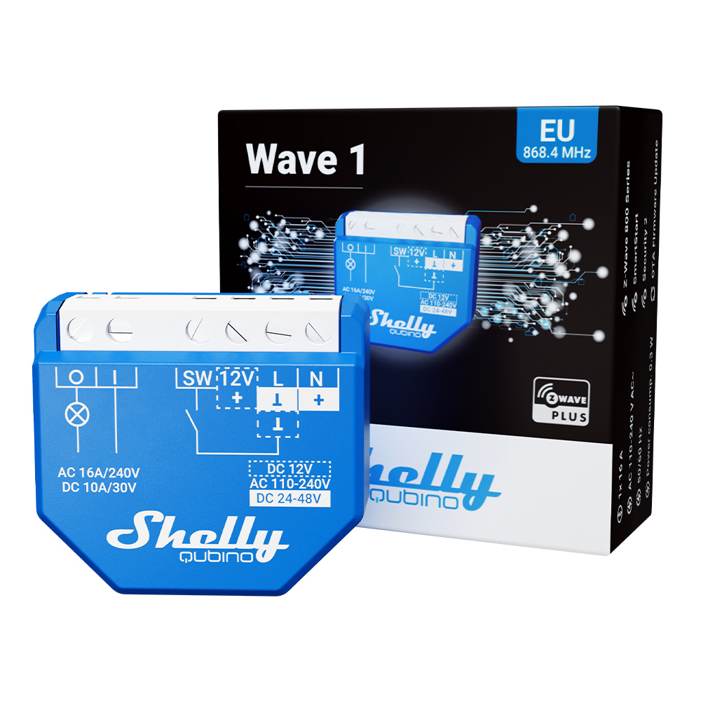 Shelly - Qubino Wave 1 - Smart Hjemme Kontroller - Elektronikk