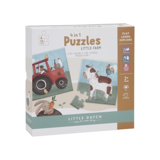 Little Dutch - 4 in 1 puzzles - Little Farm ( LD7153 )