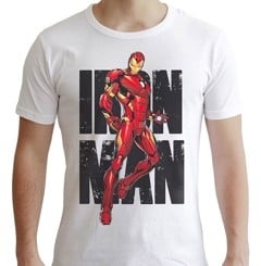 T-Shirt - Marvel - Iron Man Classic - White - Large (ABYTEX407)