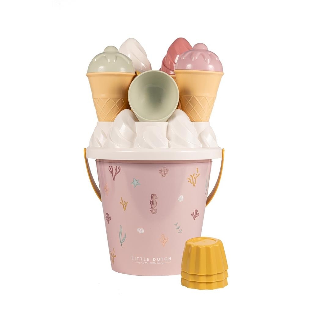 Little Dutch - Ice Cream Bucket Set Ocean Dreams Pink - (2012314) - Leker