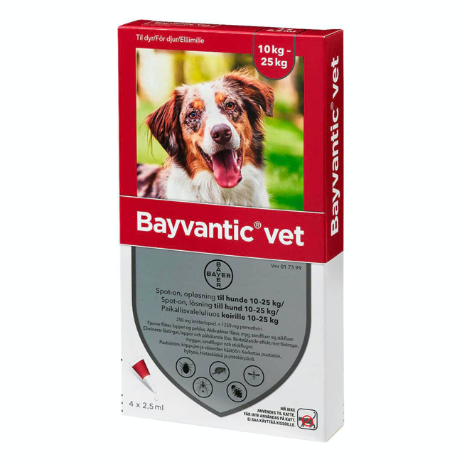 Bayvantic Vet. - loppemiddel Bayvantic Vet. til hunde  10-25 kg