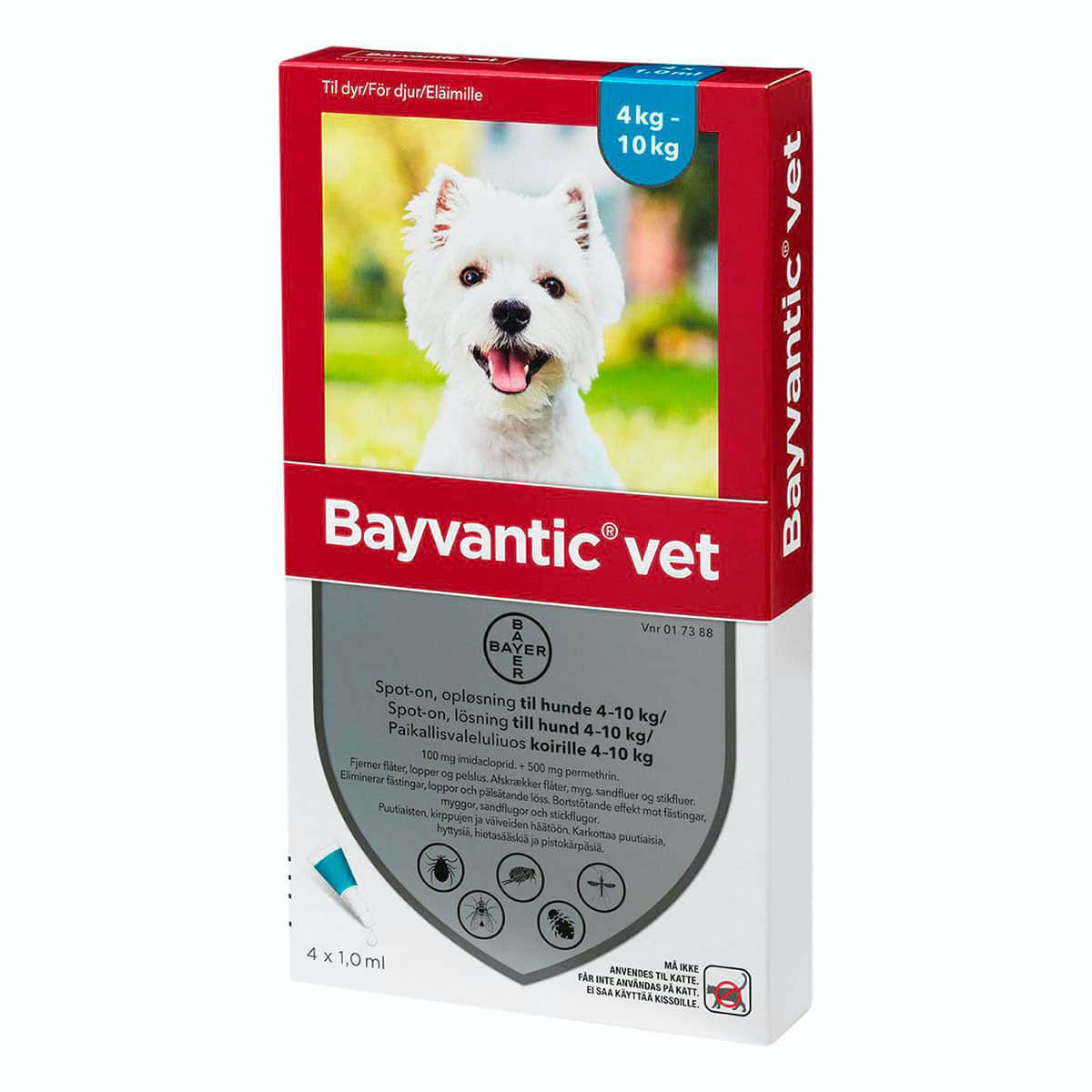 Bayvantic Vet. - Loppemiddel Bayvantic Vet. Til hunde 4-10 kg - (017388)