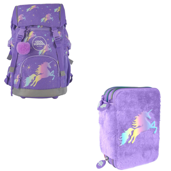 Tinka - School Bag 22L & Trippel Pencil Case - Unicorn ( 1237447 / 1237467 )