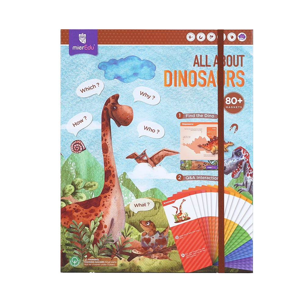mierEdu – Magnetisk legesæt – All About Dinosaurs (engelsk)
