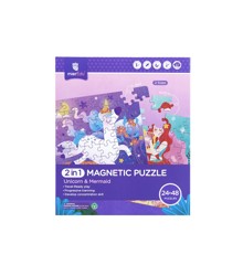mierEdu - Magnetic Puzzle 24+48 pcs - Unicorn and Mermaid - (ME182)