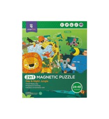 mierEdu - Magnetic Puzzle 24+48 pcs - Day and Night Jungle - (ME183)