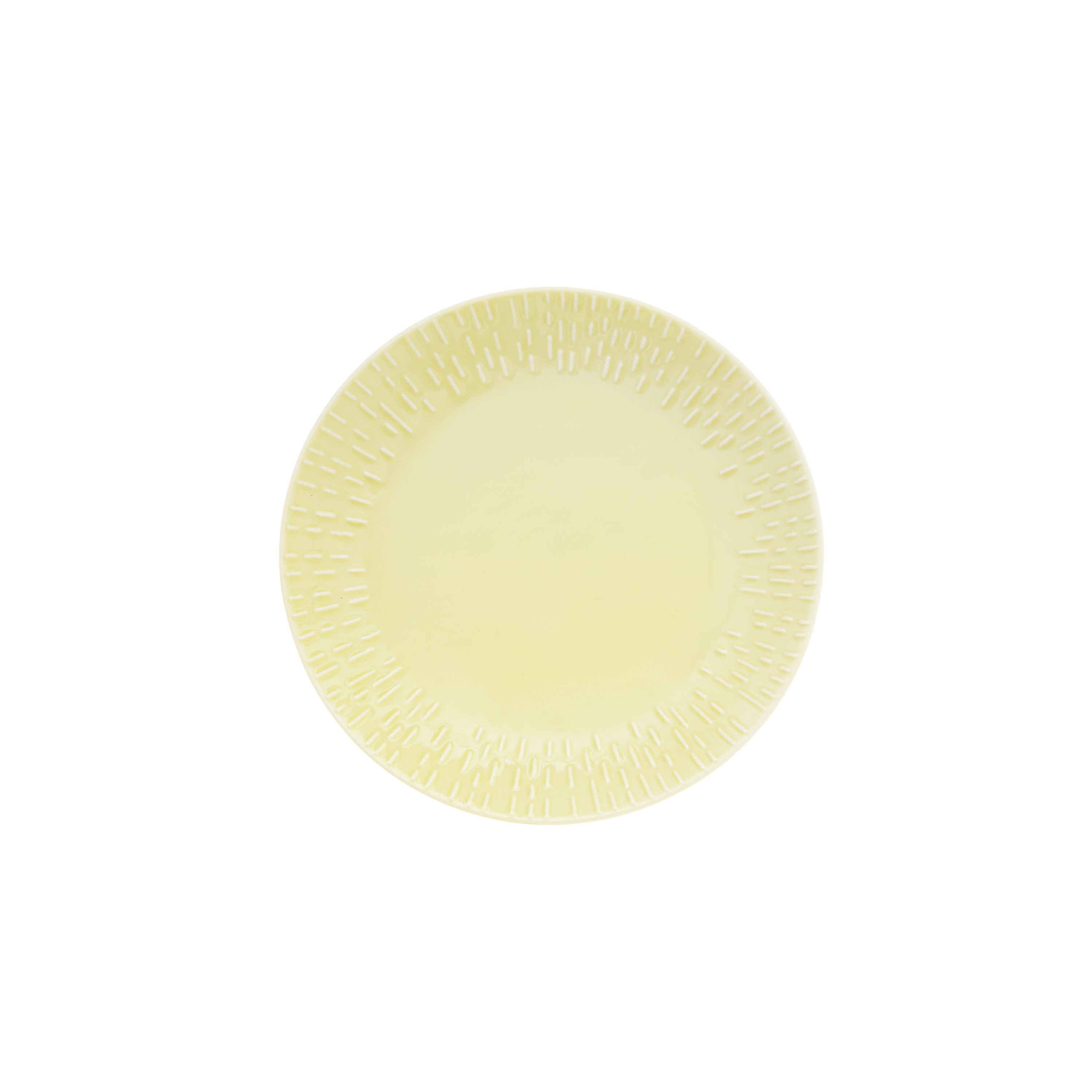 Aida - Life in Colour - Confetti - Lemon dessert plate w/relief porcelain (13302)