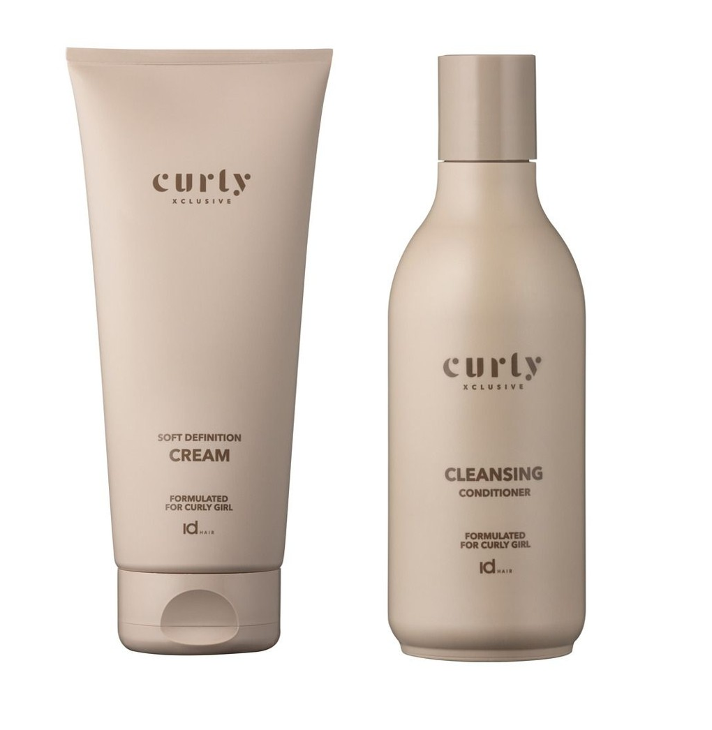 IdHAIR - Curly Xclusive Soft Definition Cream 200 ml + IdHAIR - Curly Xclusive Cleansing Conditioner 250 ml - Skjønnhet