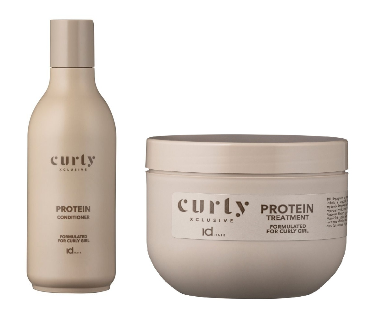 IdHAIR - Curly Xclusive Moisture Conditioner 250 ml + IdHAIR - Curly Xclusive Protein Treatment 200 ml - Skjønnhet