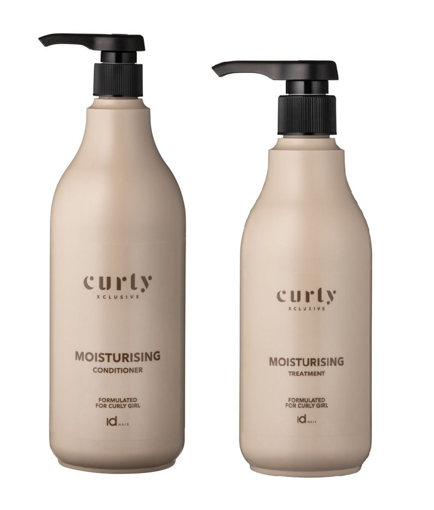 IdHAIR - Curly Xclusive Moisture Conditioner 1000 ml + IdHAIR - Curly Xclusive Moisture Treatment 500 ml - Skjønnhet