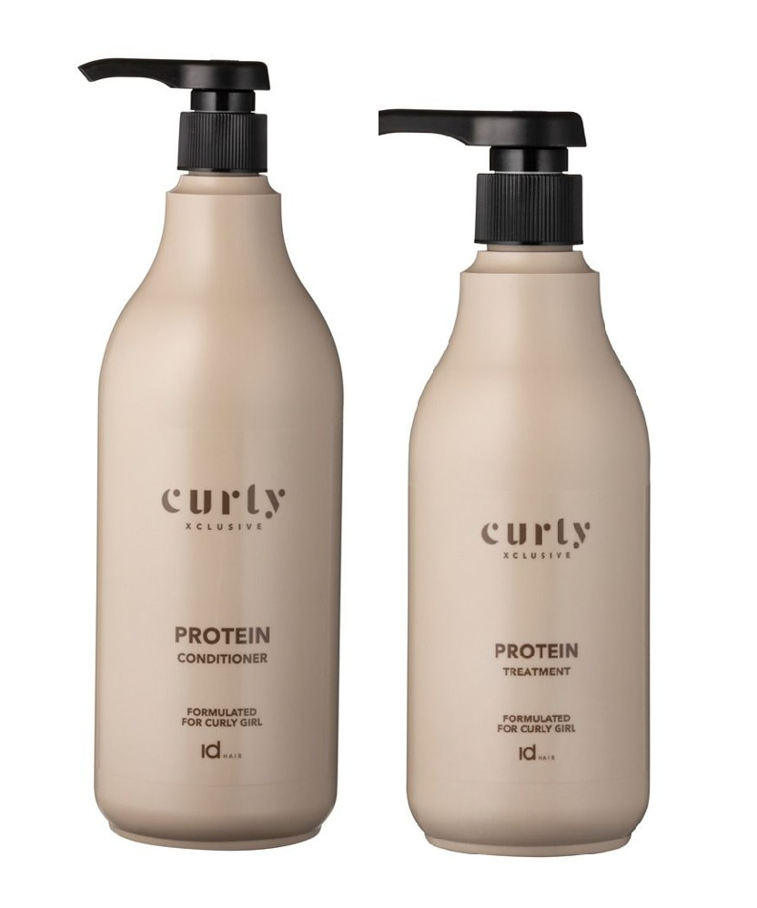 IdHAIR - Curly Xclusive Moisture Conditioner 1000 ml + IdHAIR - Curly Xclusive Protein Treatment 500 ml