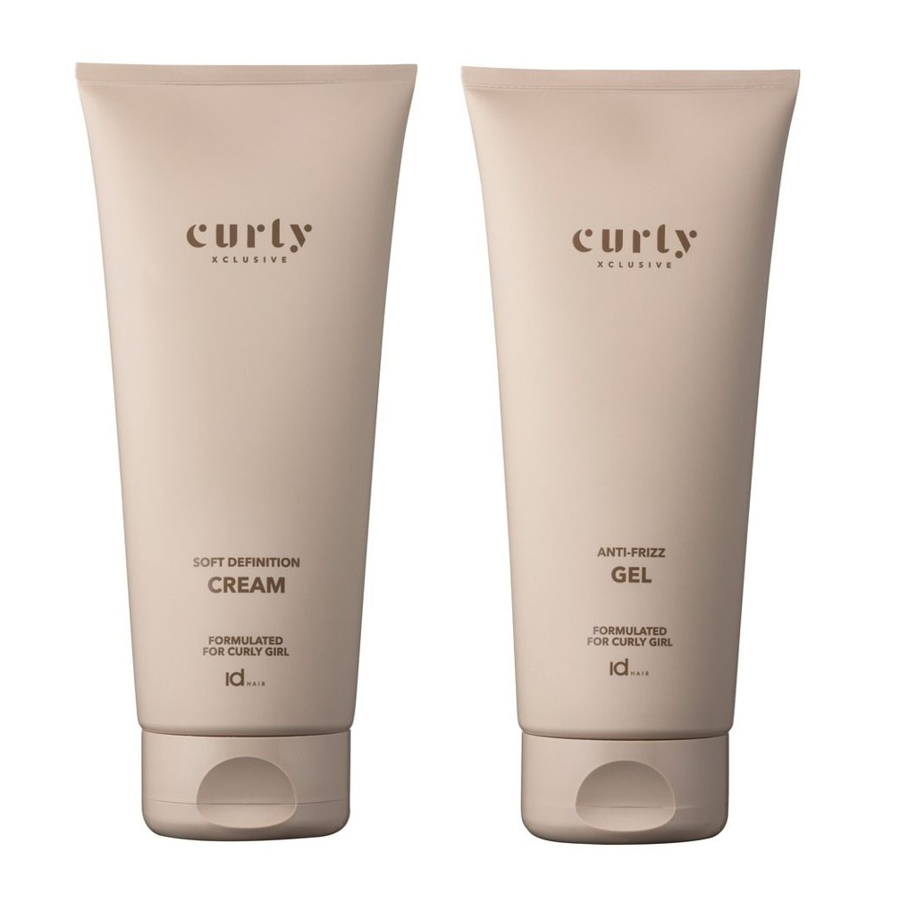 IdHAIR - Curly Xclusive Soft Definition Cream 200 ml + IdHAIR - Curly Xclusive Anti Frizz Curl Gel 200 ml - Skjønnhet