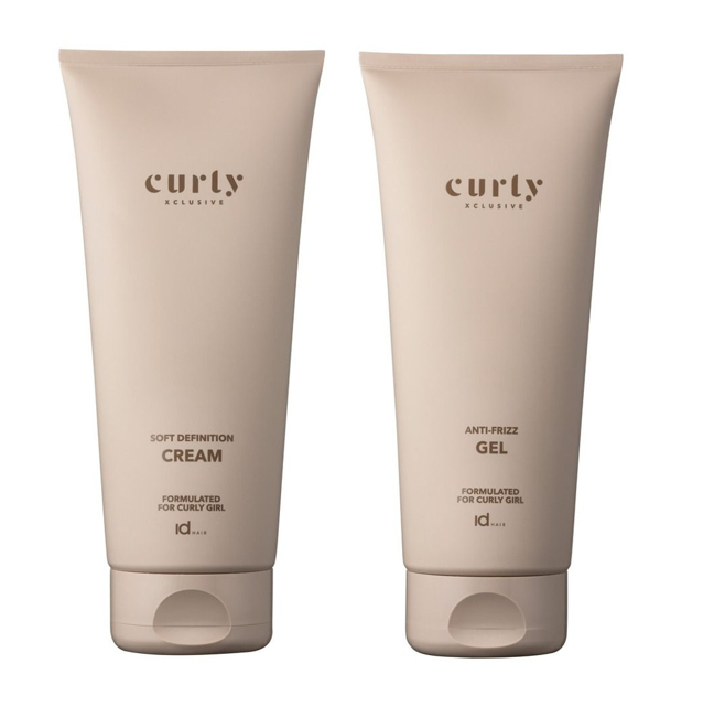 IdHAIR - Curly Xclusive Soft Definition Cream 200 ml + IdHAIR - Curly Xclusive Anti Frizz Curl Gel 200 ml