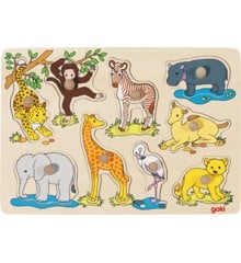 GOKI - African baby animals, Lift out puzzle - (57829)