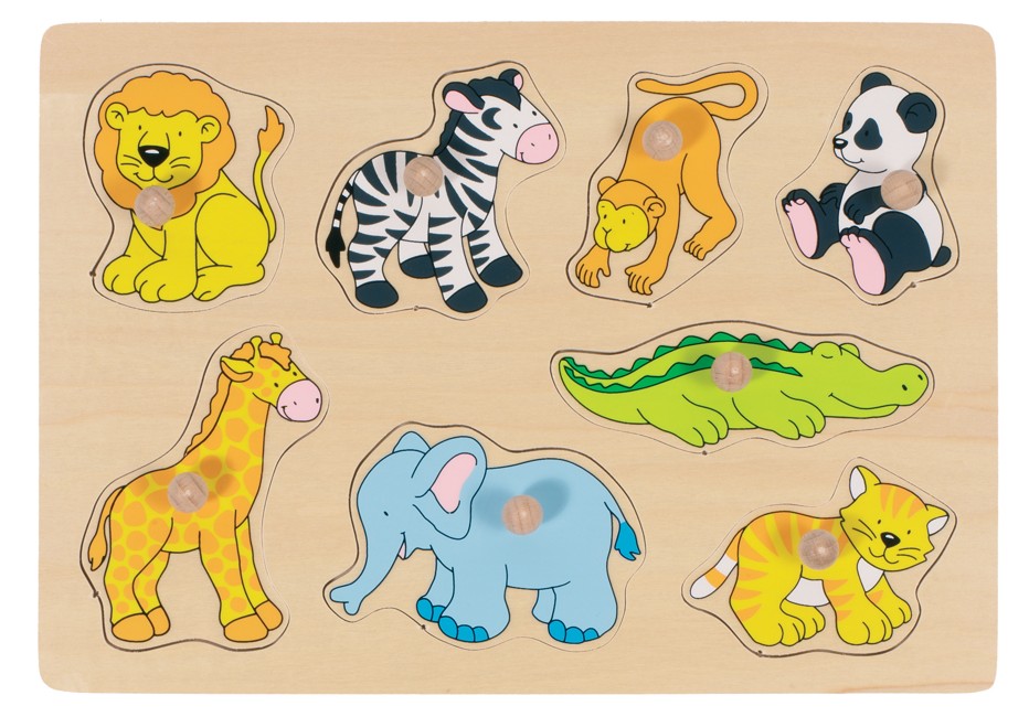 GOKI - Zoo animals, lift-out puzzle - (57874)