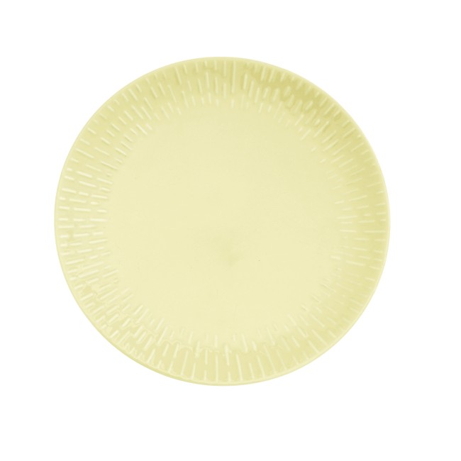 Aida - Life in Colour - Confetti - Lemon dinner plate w/relief porcelain (13303)