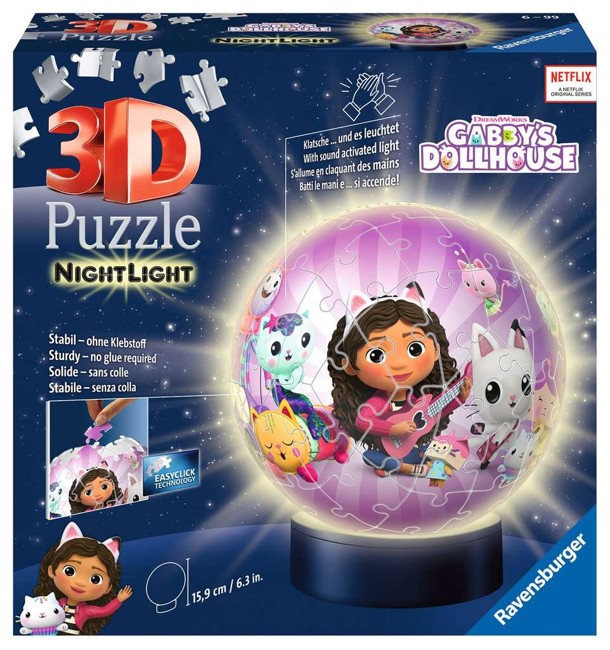 Ravensburger - 3D Puzzle Gabby's Dollhouse Night Light 72p (10311575)