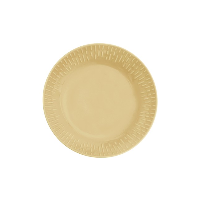 Aida - Life in Colour - Confetti - Mustard pasta plate w/relief porcelain (13384)