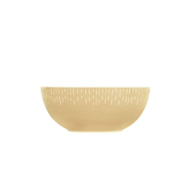 Aida - Life in Colour - Confetti - Mustard salatskål  m/relief porcelæn (13390)