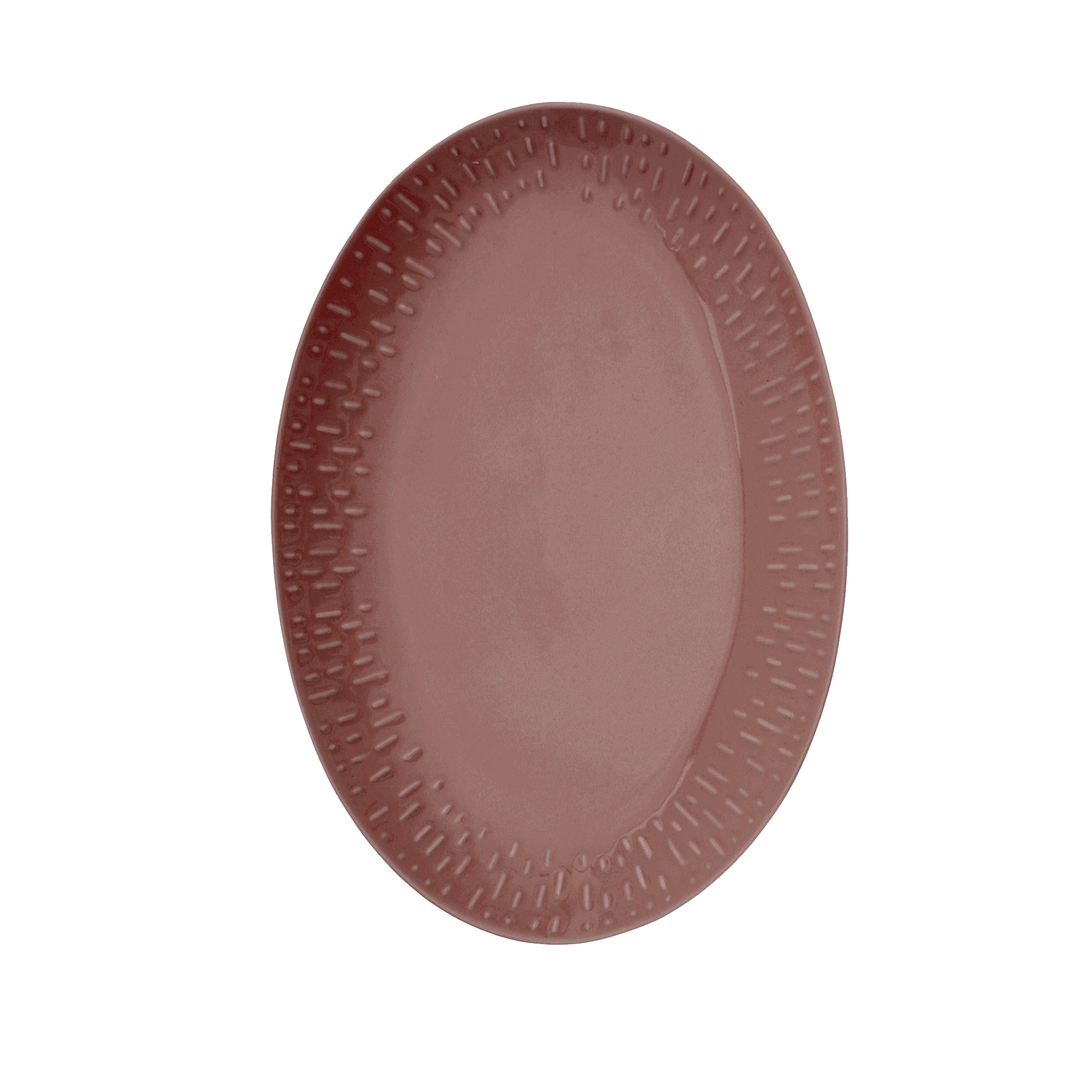 Aida - Life in Colour - Confetti - Bordeaux oval dish w/relief porcelain (13374) - Hjemme og kjøkken