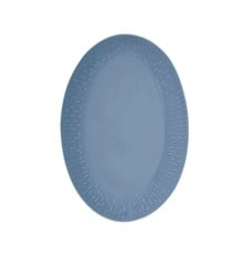 Aida - Life in Colour - Confetti - Blueberry oval dish w/relief porcelain (13434)