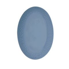 Aida - Life in Colour - Confetti - Blueberry oval dish w/relief porcelain (13434)