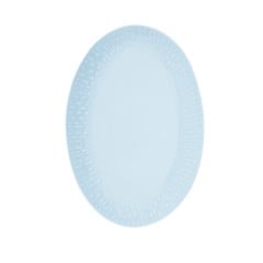 Aida - Life in Colour - Confetti - Aqua oval dish w/relief porcelain (13454)